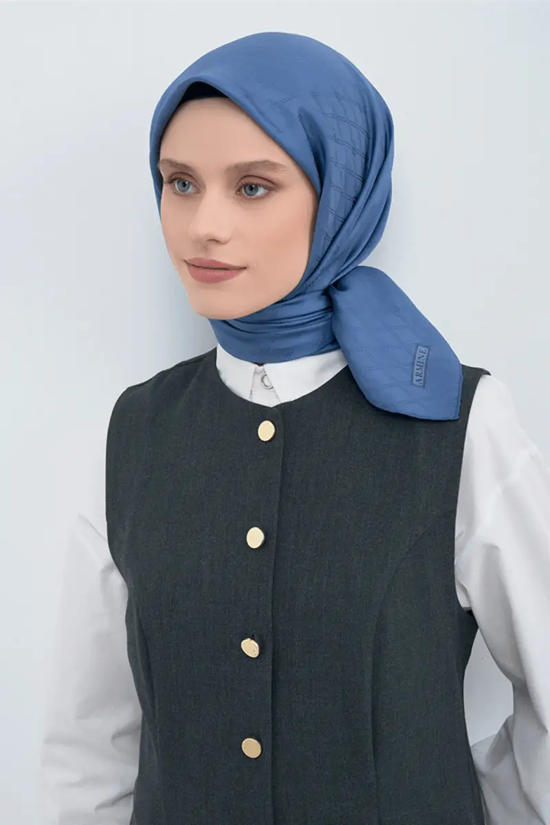 2003 ARMİNE JAKARLI İPEK EŞARP - 26