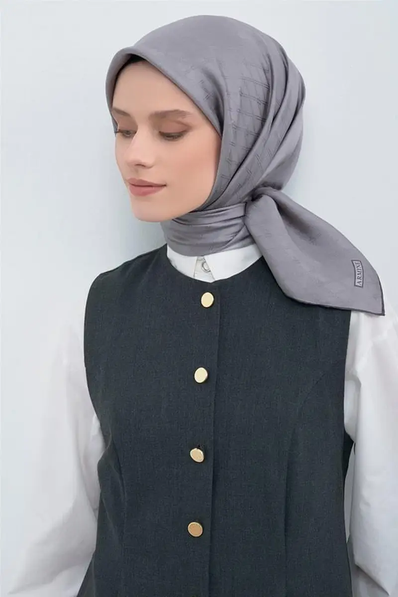 2003 ARMİNE JAKARLI İPEK EŞARP - 23