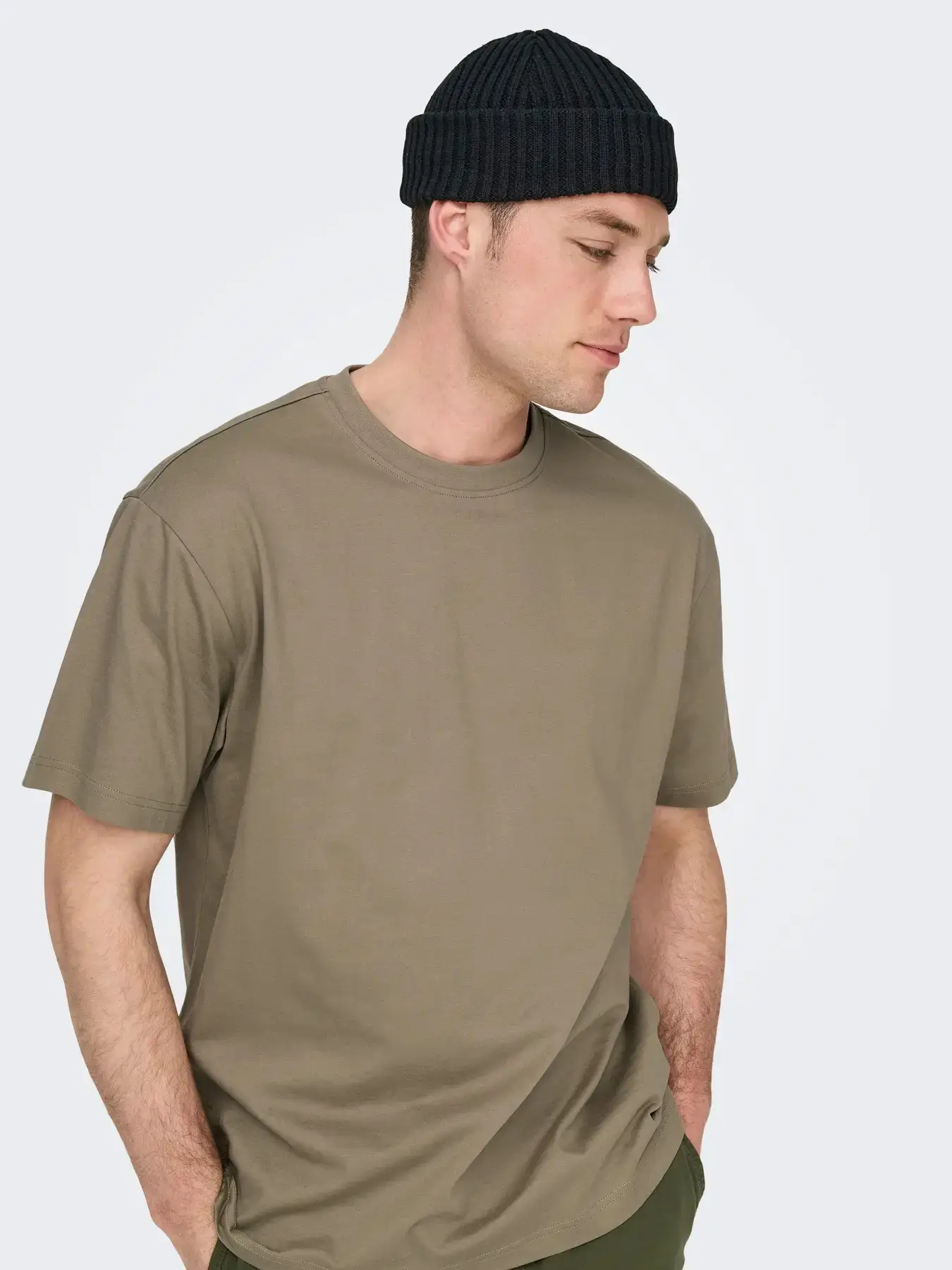 22022532 ONSFRED LIFE RLX SS TEE NOOS - DESERT TAUPE