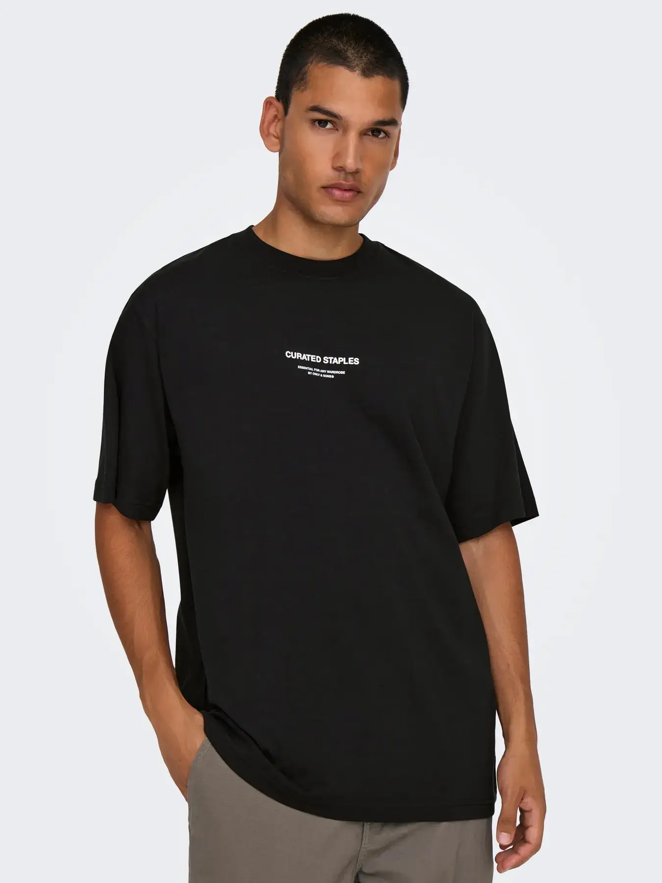 22030925 ONSCURATED RLX PRINT SS TEE NOOS - BLACK