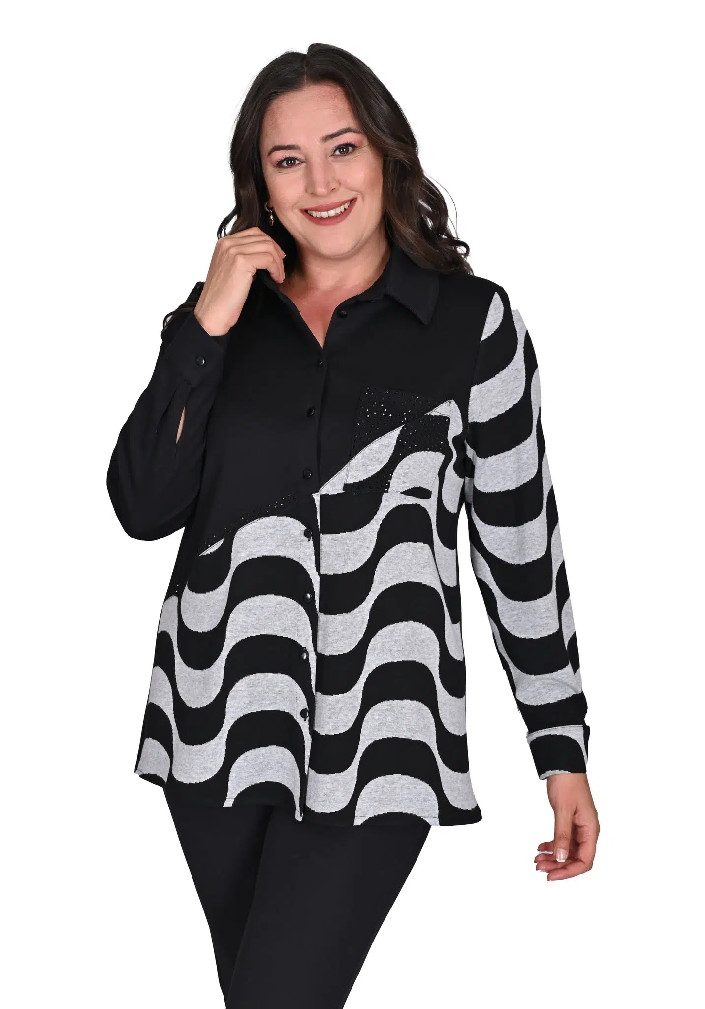 2466 FLAŞ JAKARLI GÖMLEK