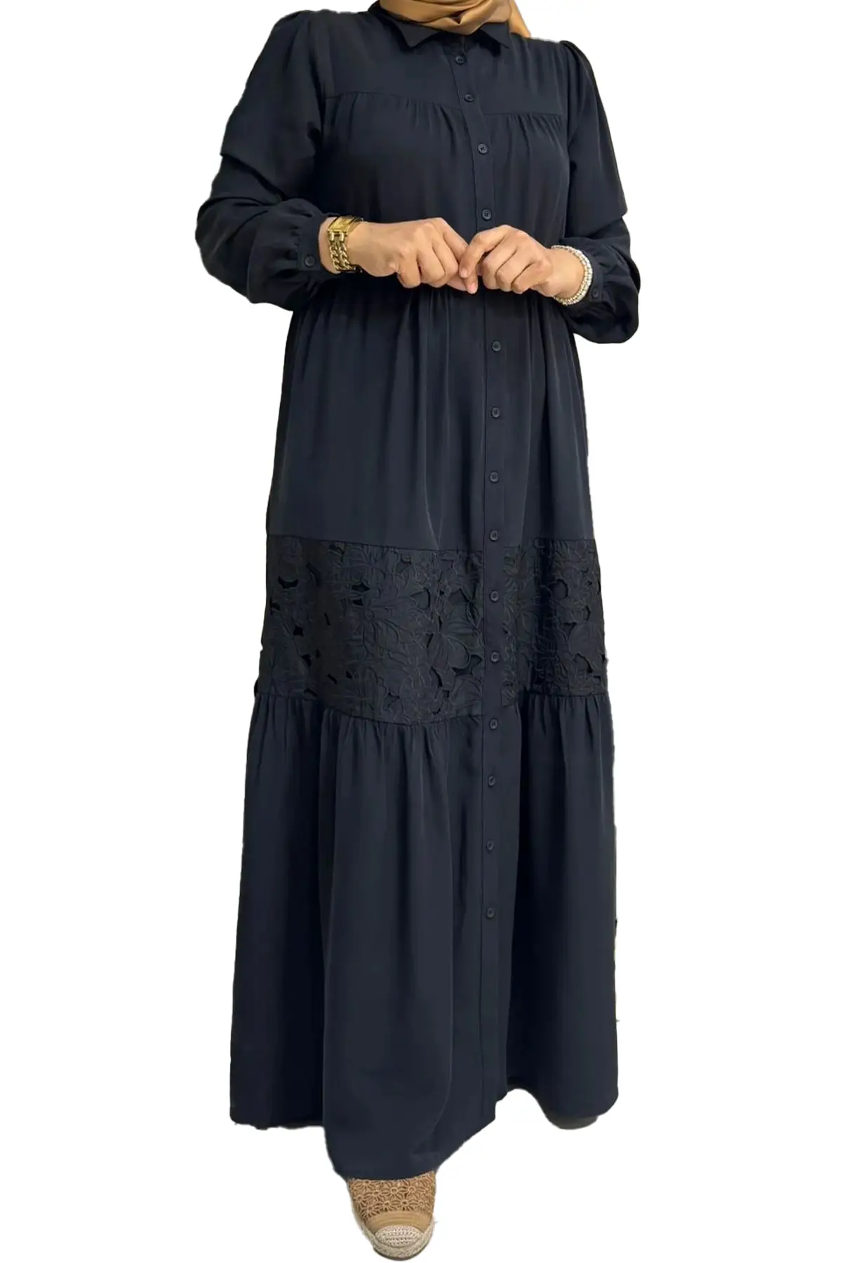 25109 NURCAN ÇETİN ELBİSE - SİYAH