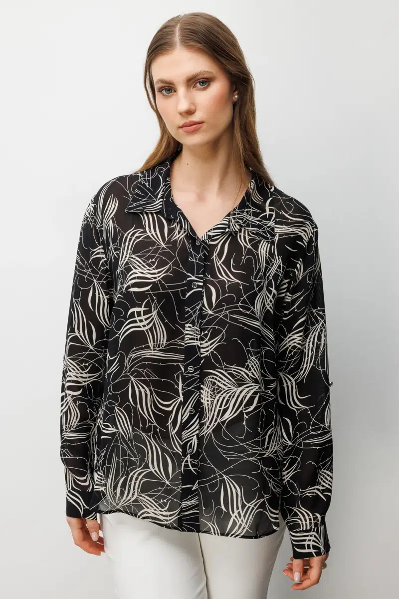 2536 EKOL BLUZ - SİYAH