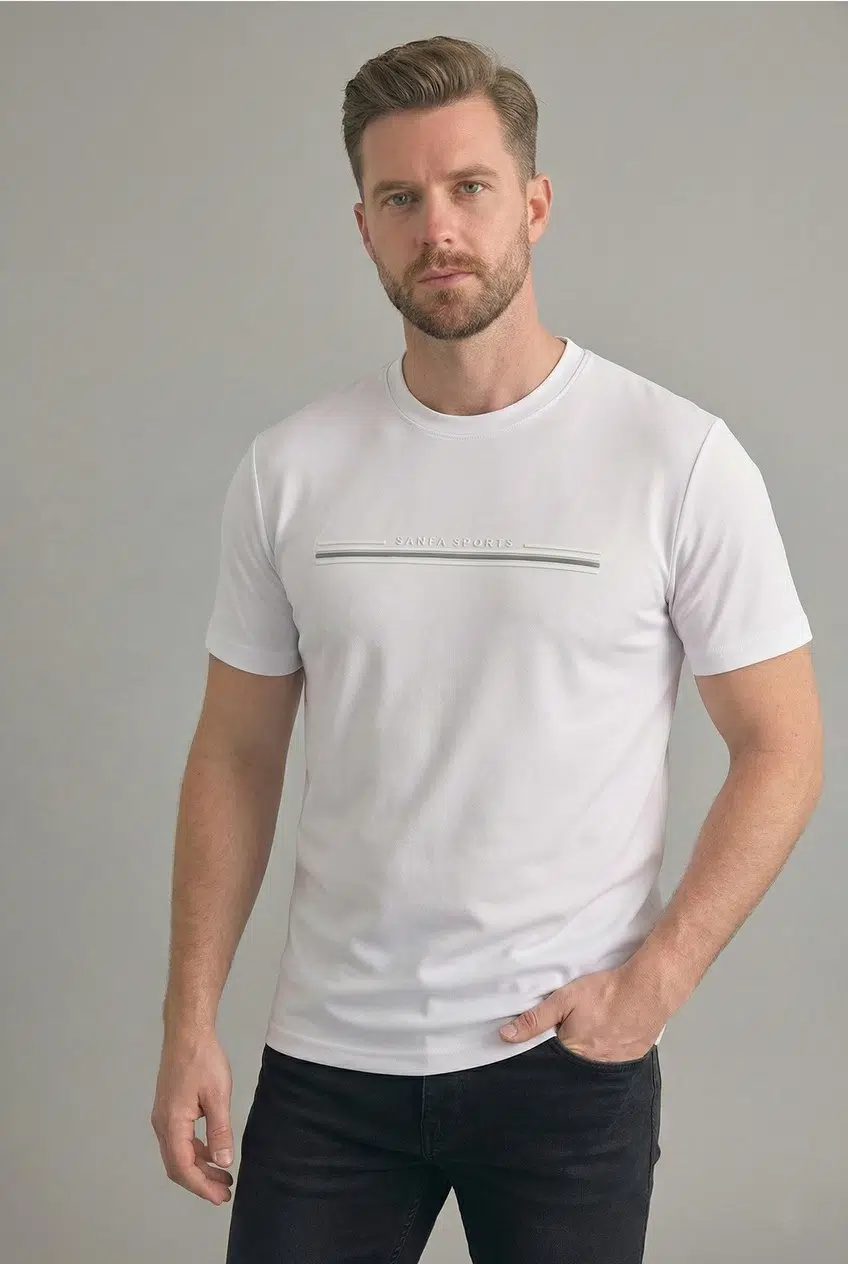 256017 SANFA O YAKA TSHIRT - BEYAZ