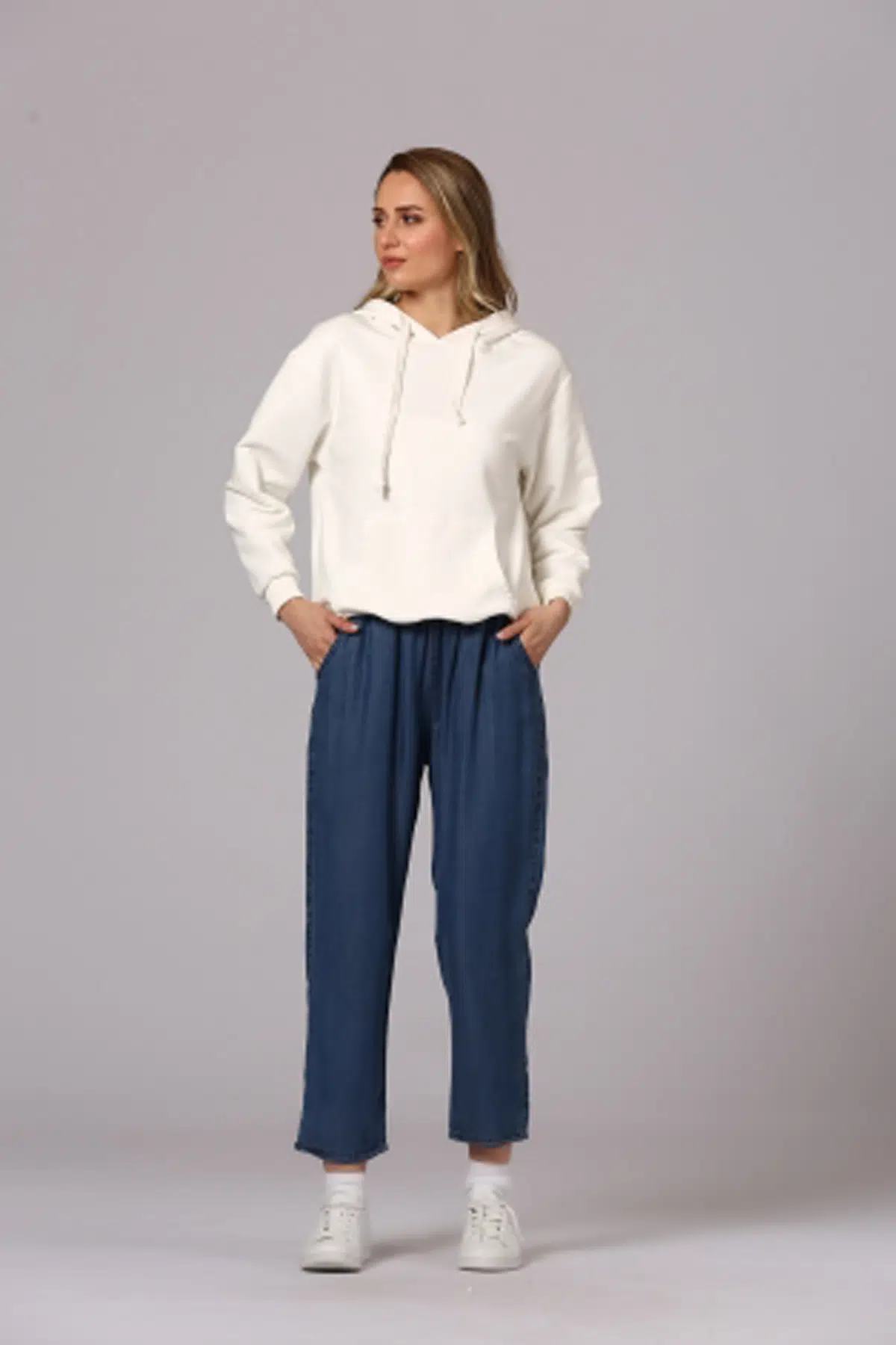 2617 MAGAZİN PANTOLON TENCEL - K.MAVİ