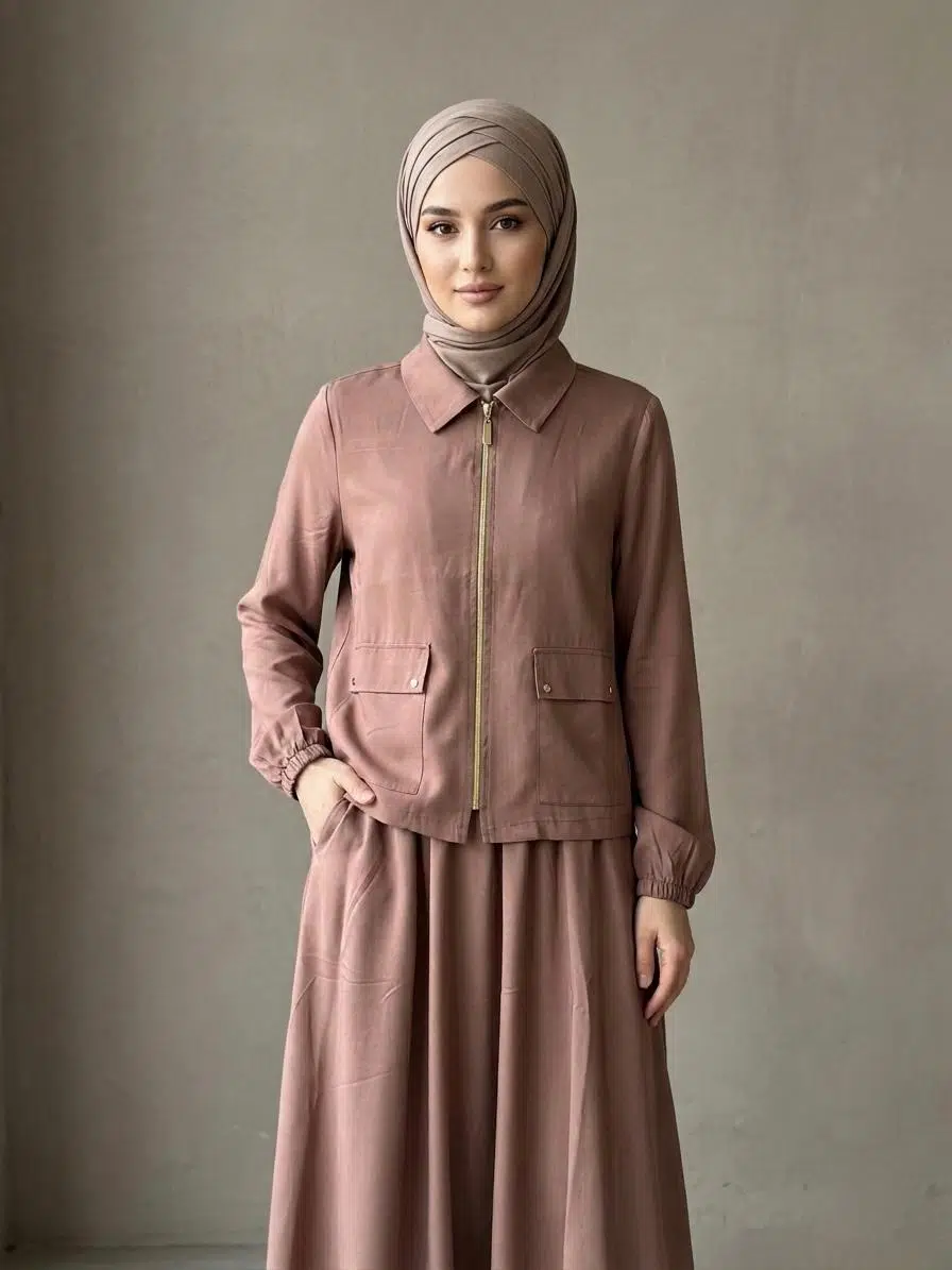 261830 MİCCA ETEKLİ TAKIM - KAHVE