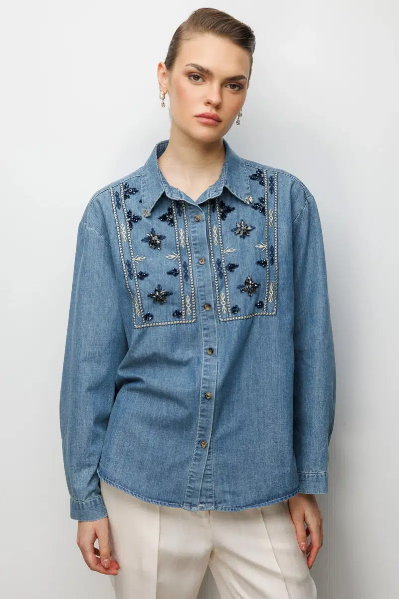 2914 EKOL GÖMLEK - BLUE