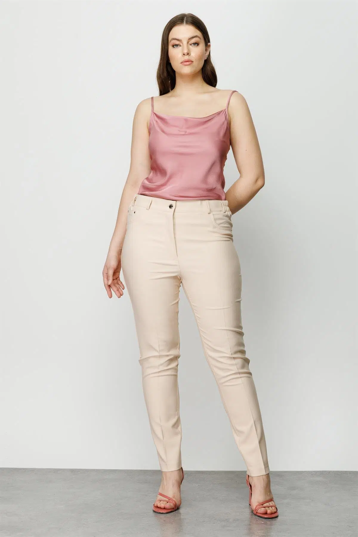 3007 GİLDA KEMERİ LASTİKLİ PANTOLON