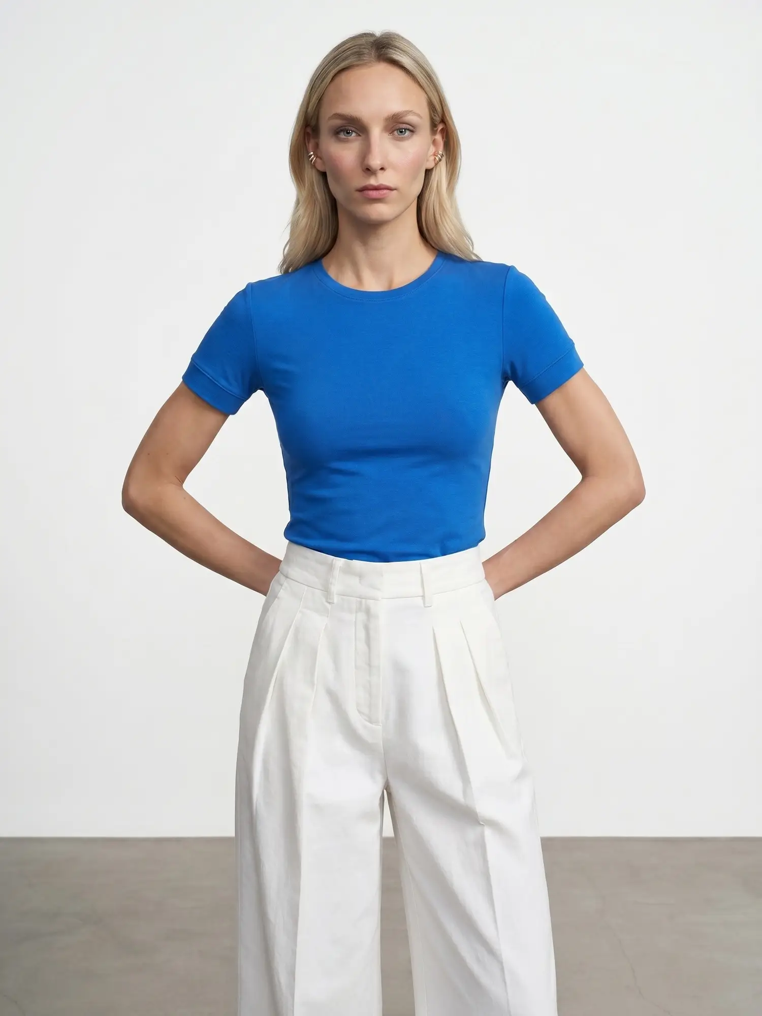 32637 DİLVİN KISA KOLLU T-SHIRT - SAKS