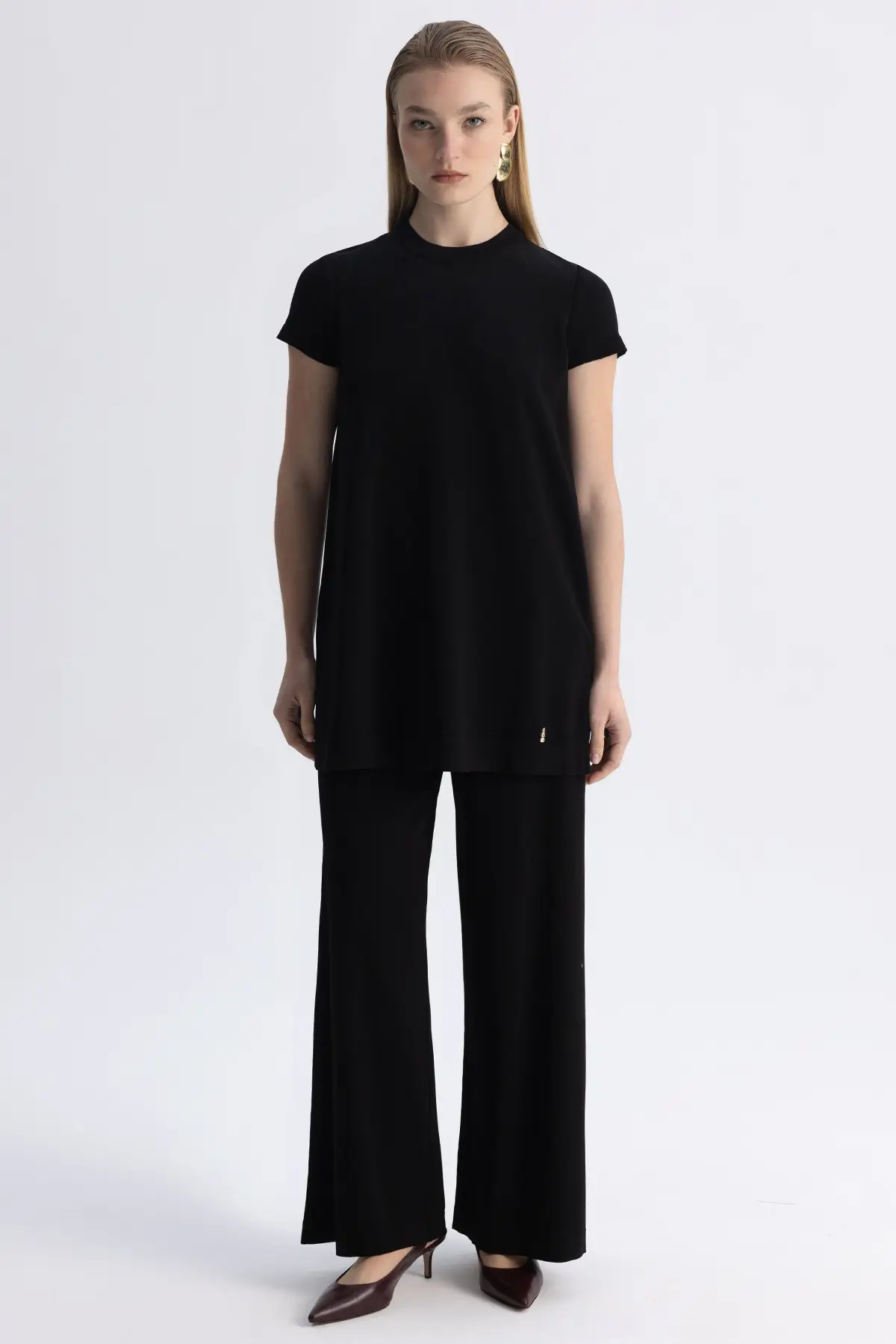 3267001 MISSDALIDA BOL PAÇA BASİC TRİKO PANTOLON - BLACK