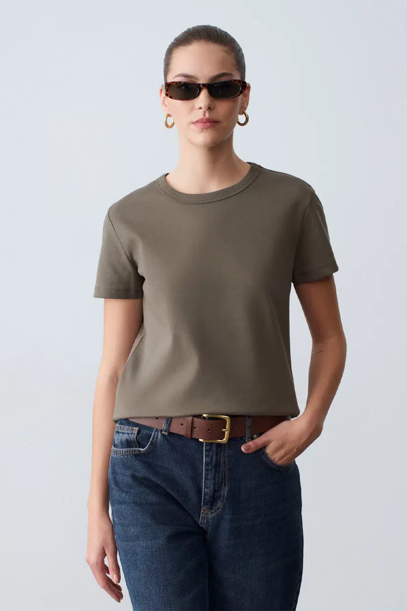 32779 DİLVİN BİSİKLET YAKA TSHIRT
