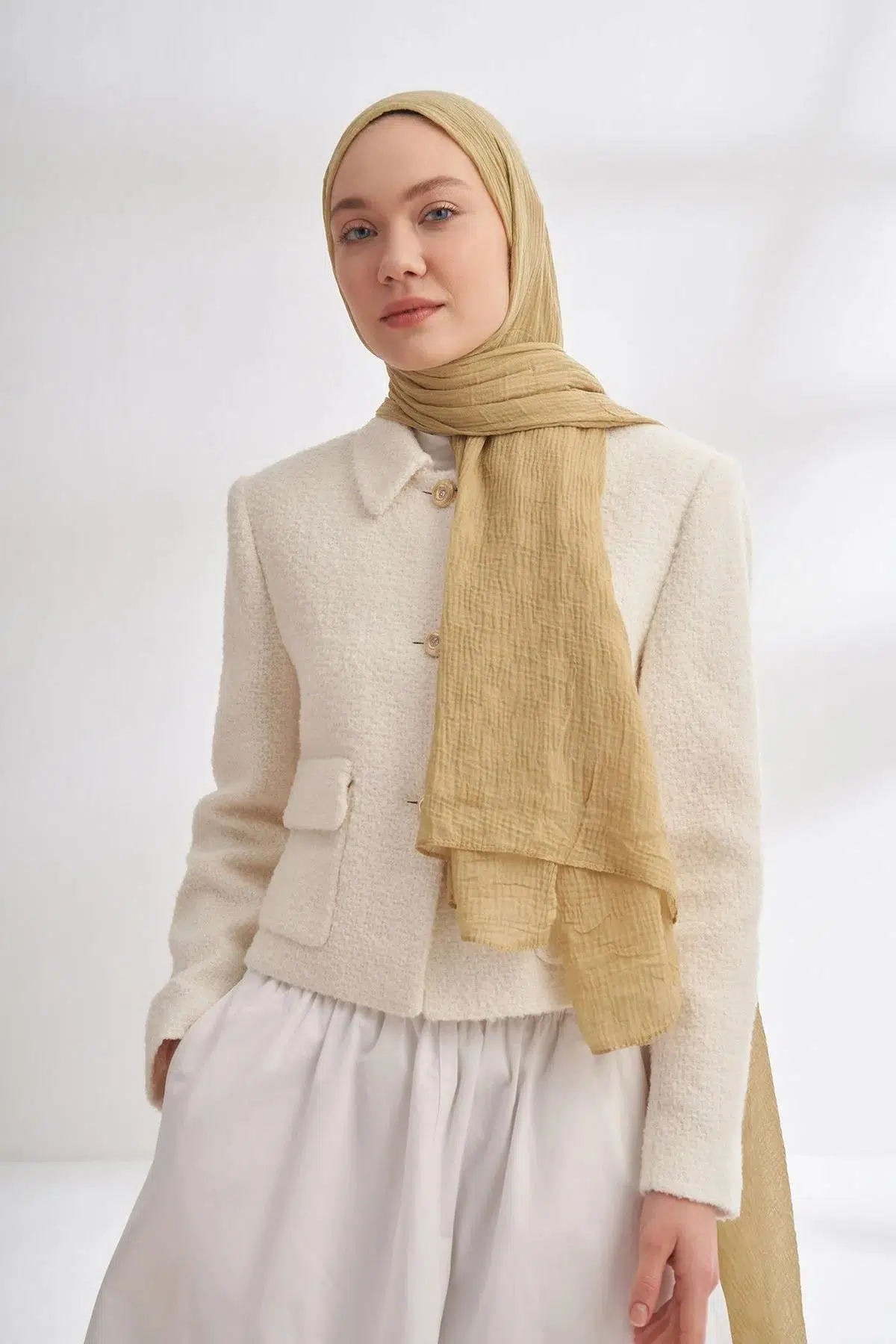 3350 ARMANDA MÜSLİN ŞAL DAMA DESEN