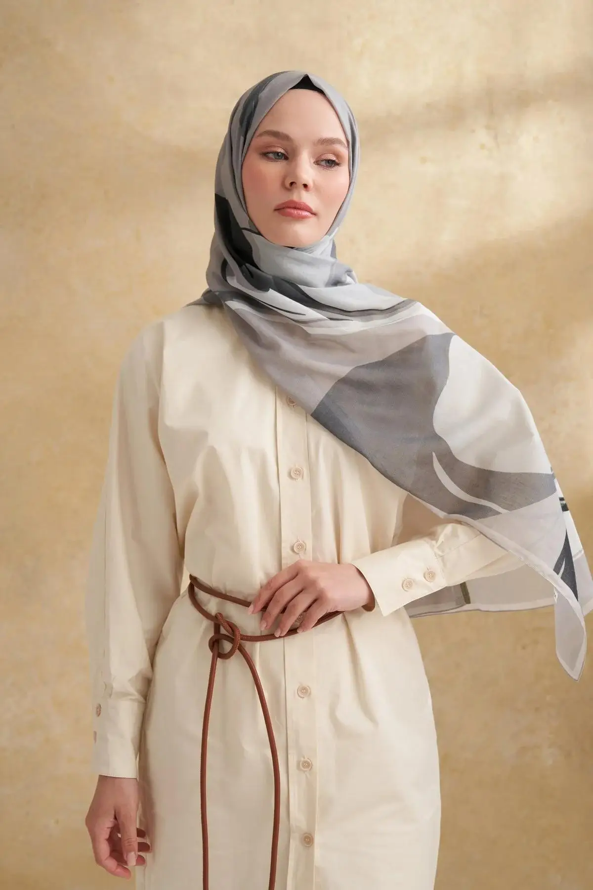 3383 ARMANDA İPEK PAMUK ŞAL DS 1 SARAH DESEN