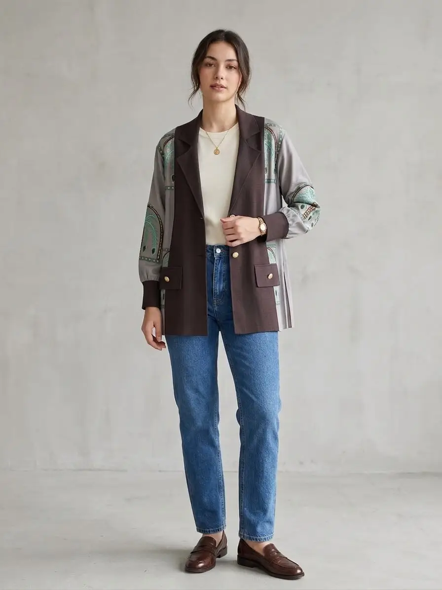3399 GHİSA CEKET - KAHVE