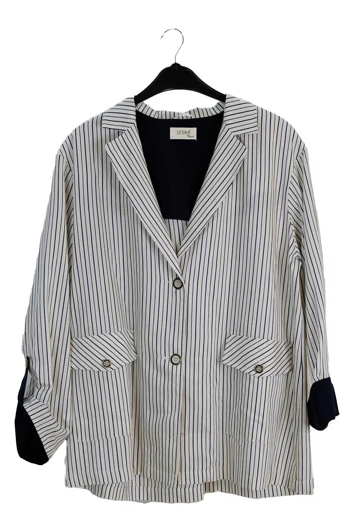 3505 SEDNA ÇİZGİLİ APOLETLİ CEKET