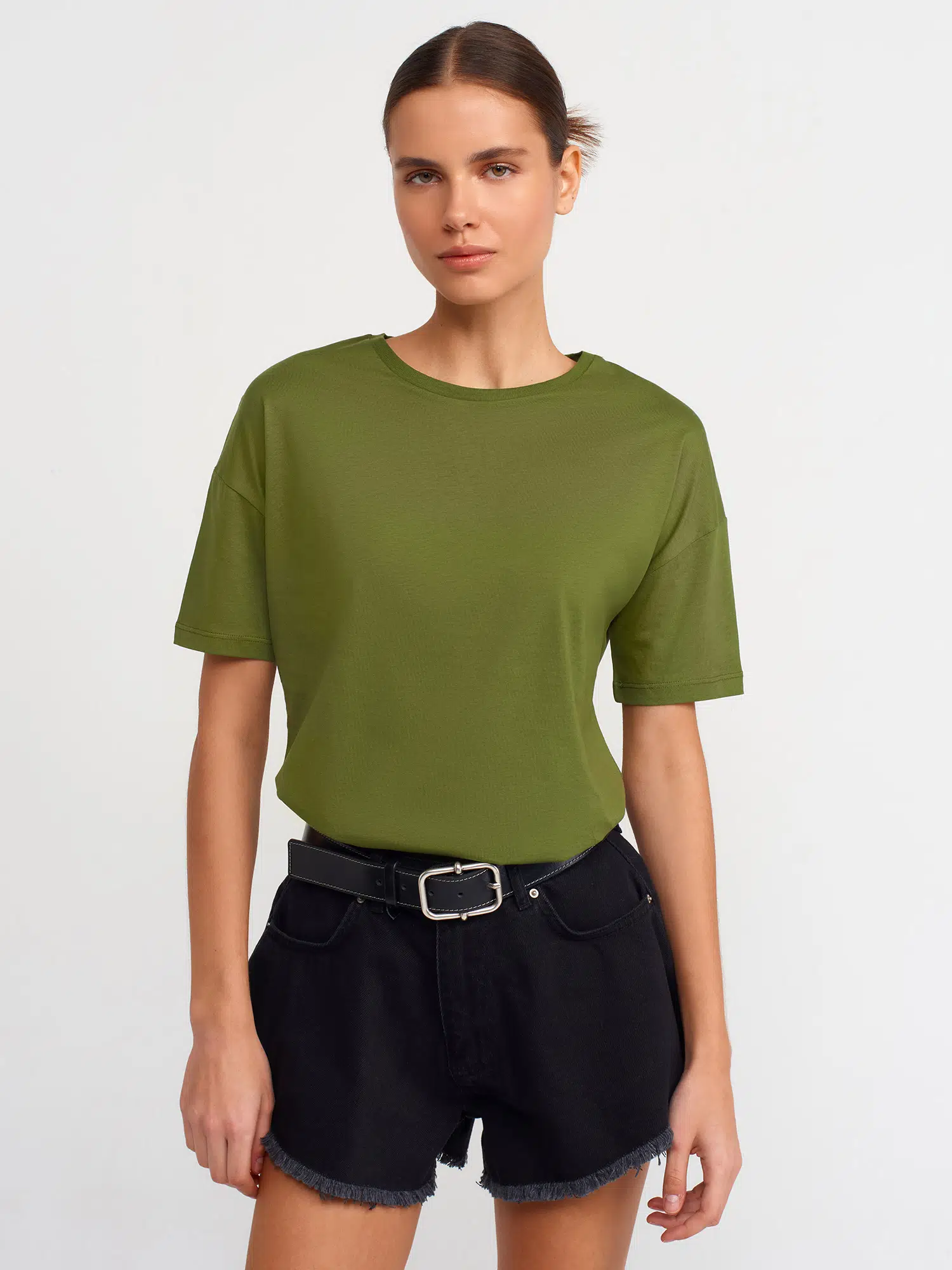 3683 DİLVİN T-SHIRT BASİC - HAKİ