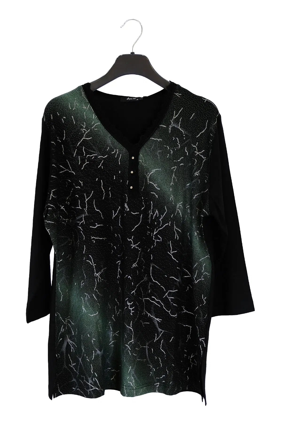 3818 AYLİN PENYE BLUZ - SİYAH