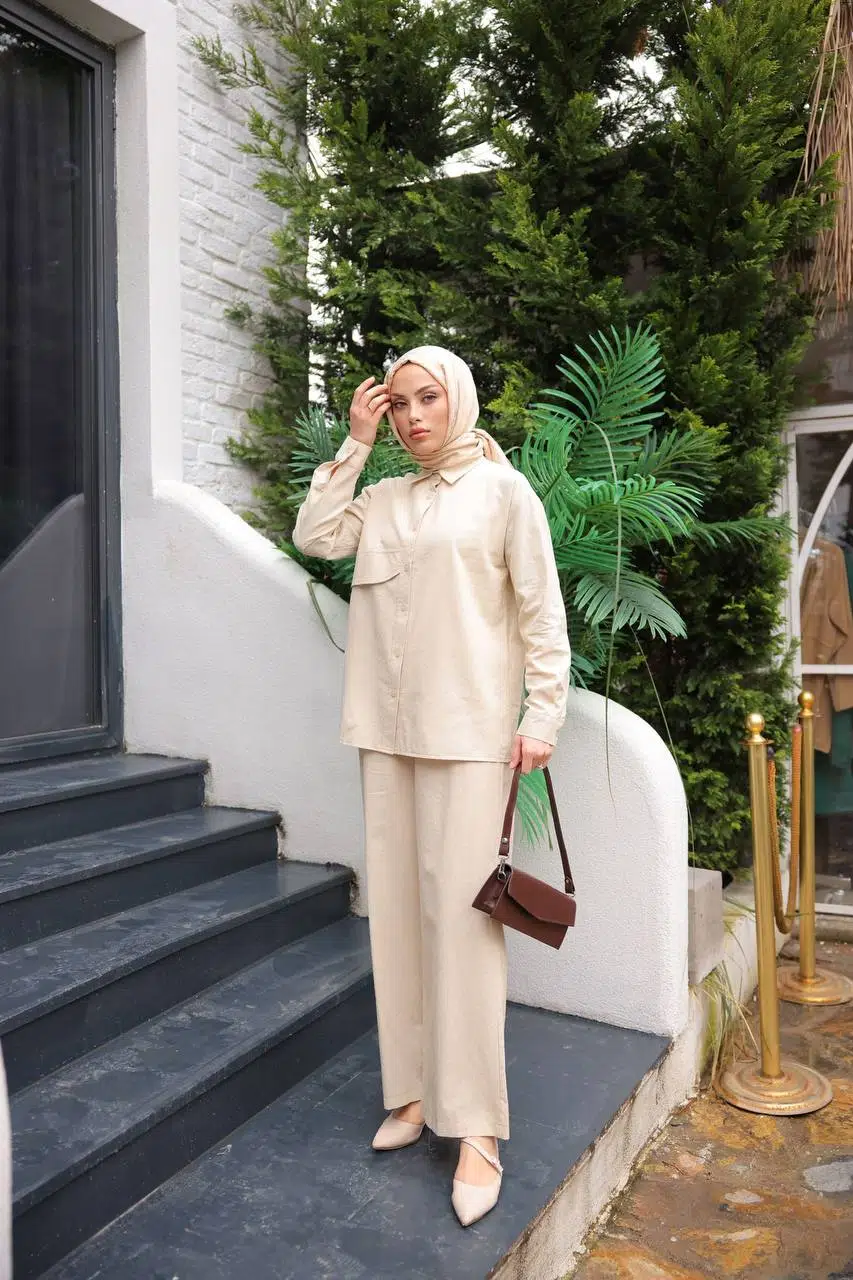 4242 MAGAZİN TAKIM PANTOLONLU - BEJ