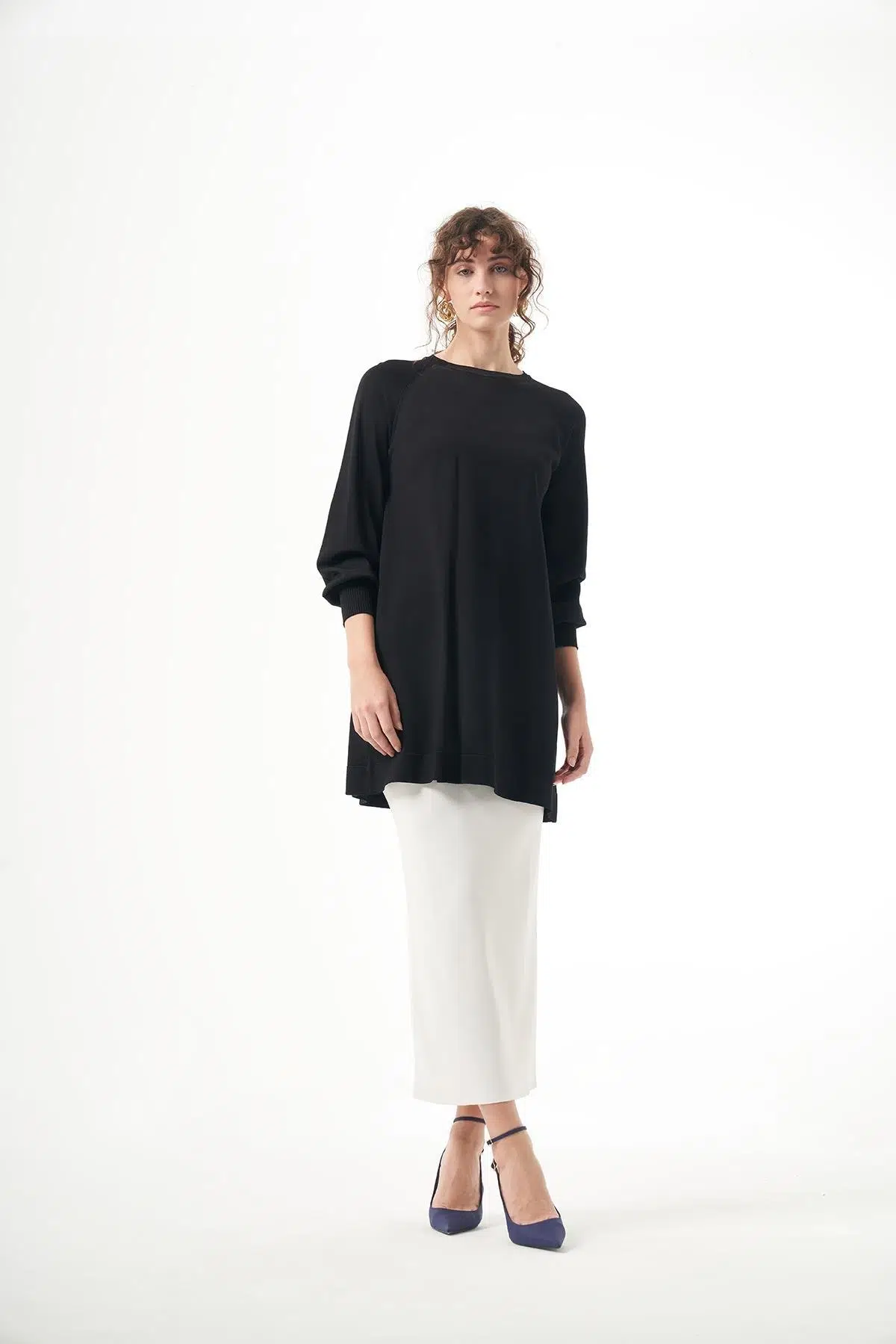 500 NUSS TRİKO TUNİK - SİYAH