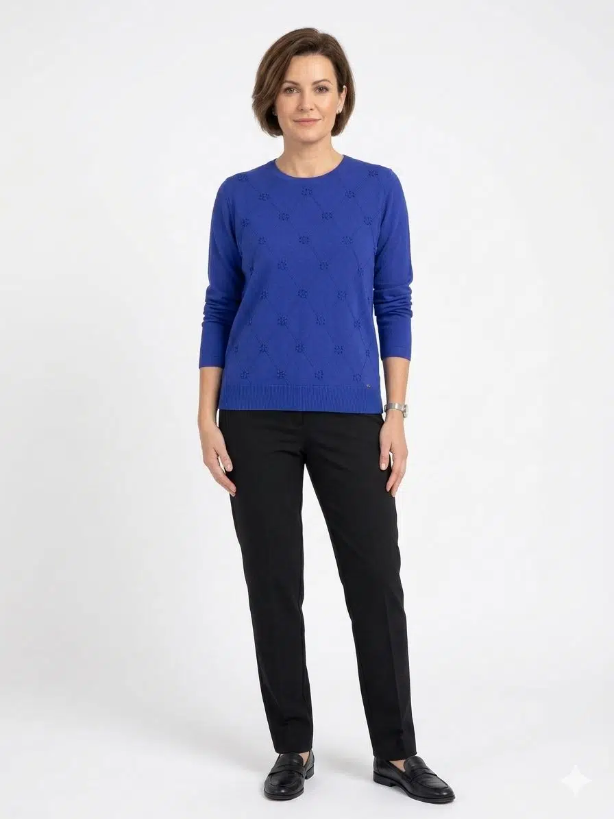5136 BELGİN RAYON BLUZ - SAKS