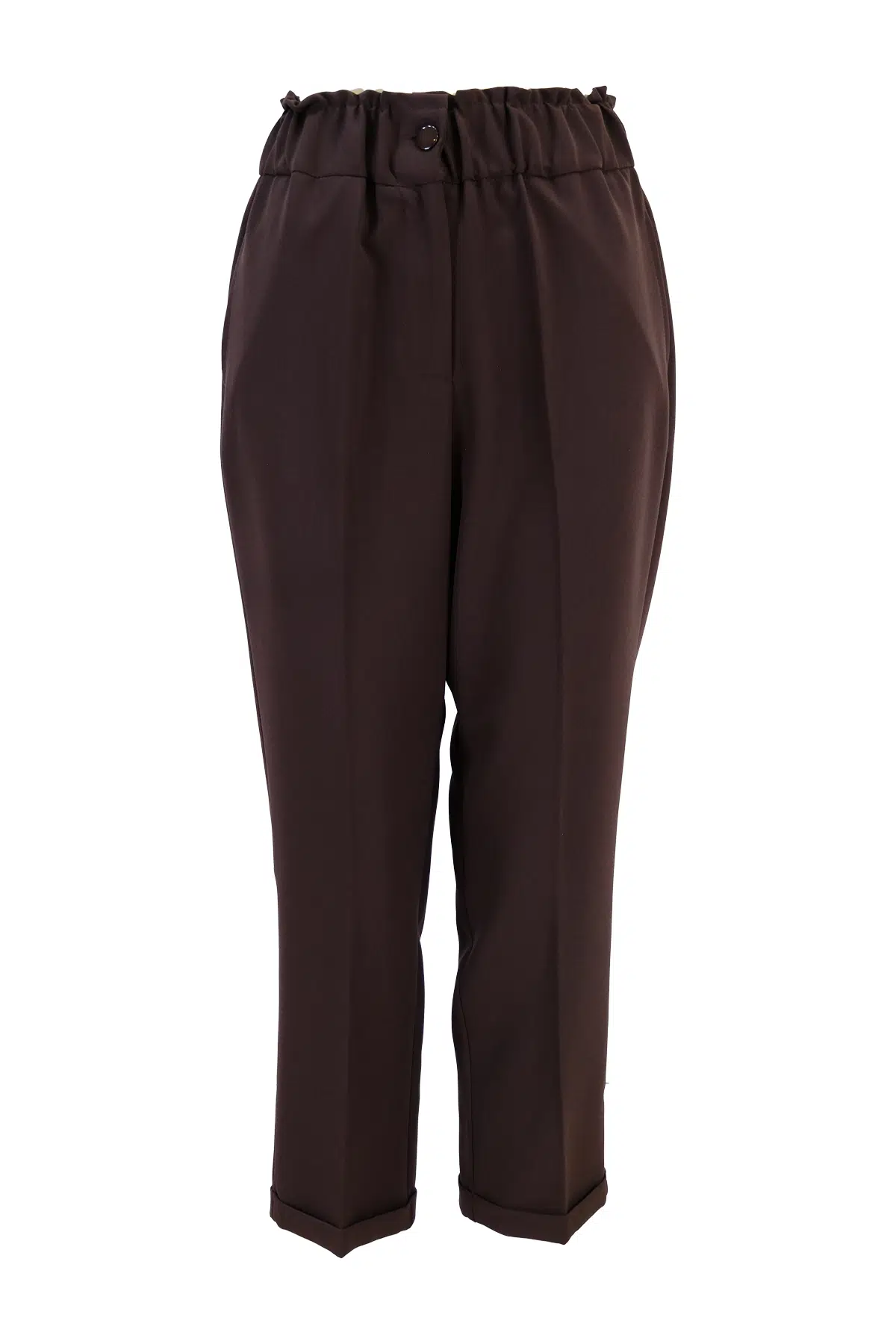 5514 SENTEZ PANTOLON BELİ LASTİKLİ İNCE DUBLE PAÇA