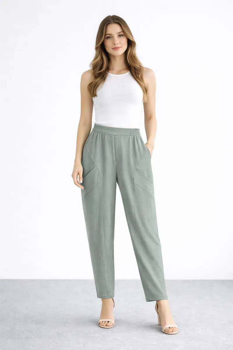 5595 SENTEZ DUDİ KETEN HAVUÇ PANTOLON