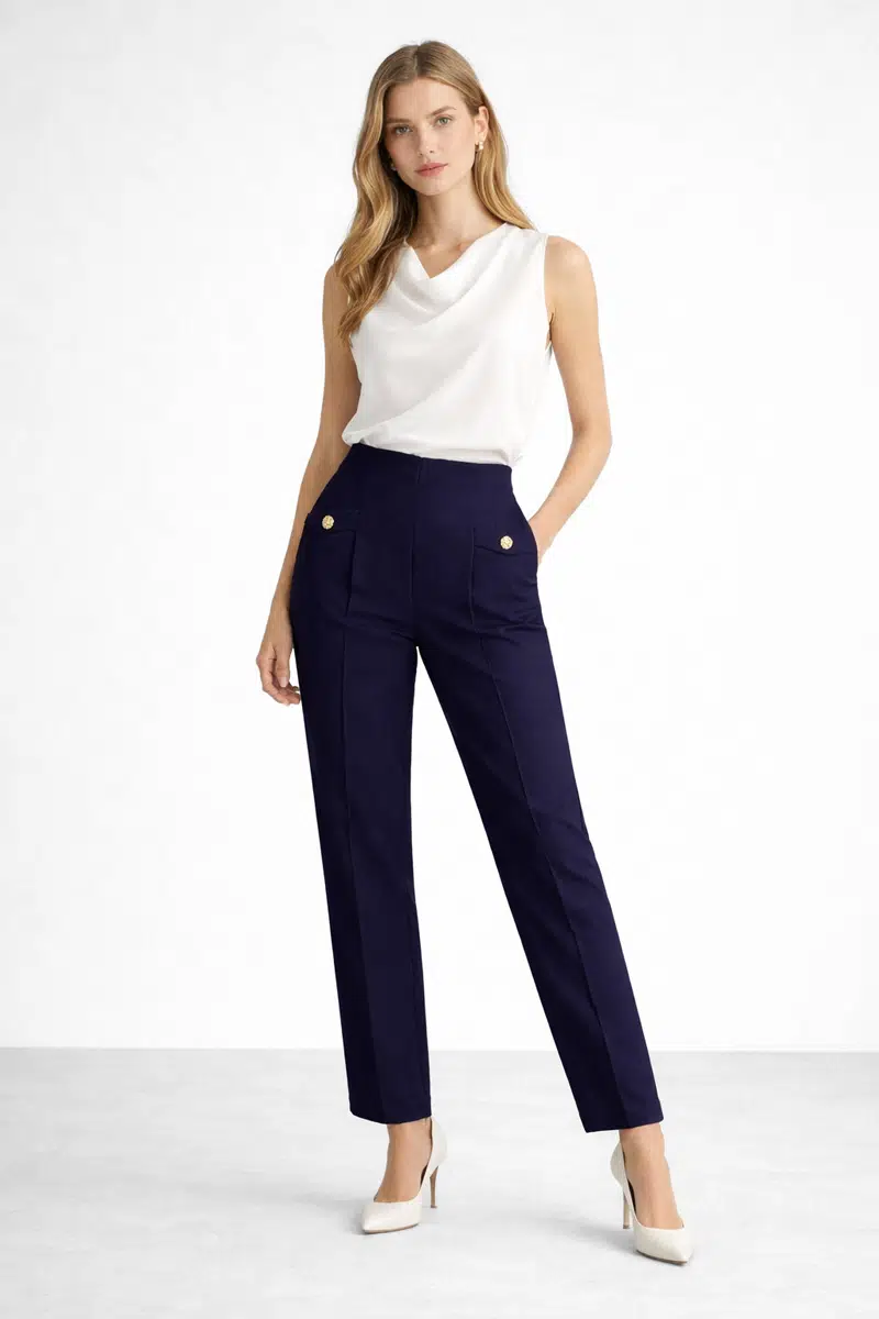 5641 SENTEZ ROSA ÖNÜ PİLELİ FİLOTA CEO PANTOLON