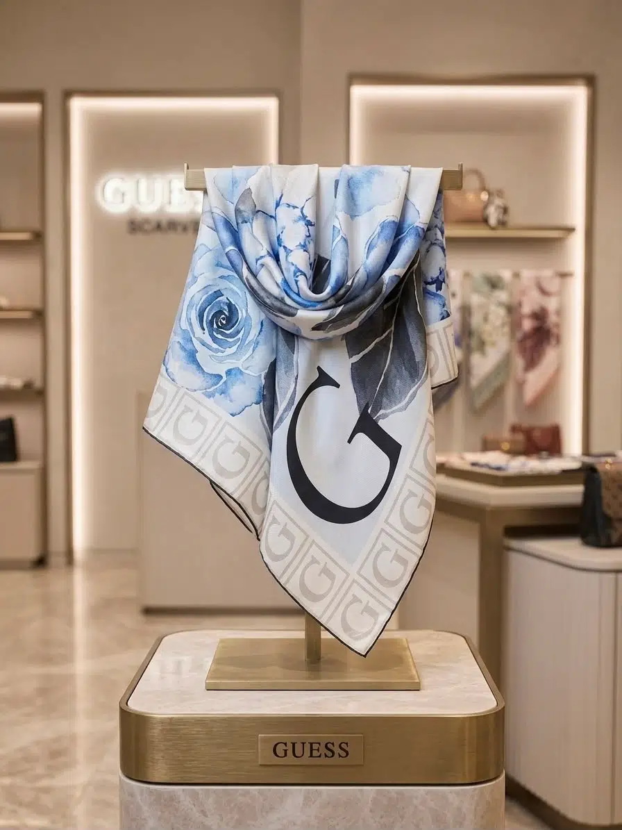 5728 GUESS TWILL İPEK EŞARP