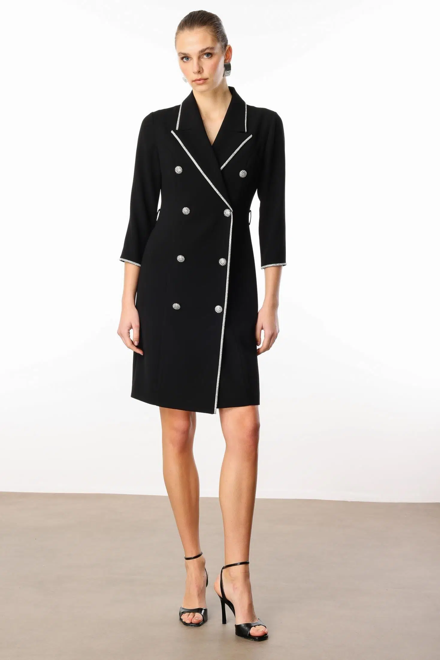 60005 MODAİLGİ TAŞ ŞERİTLİ KRUVAZE ELBİSE