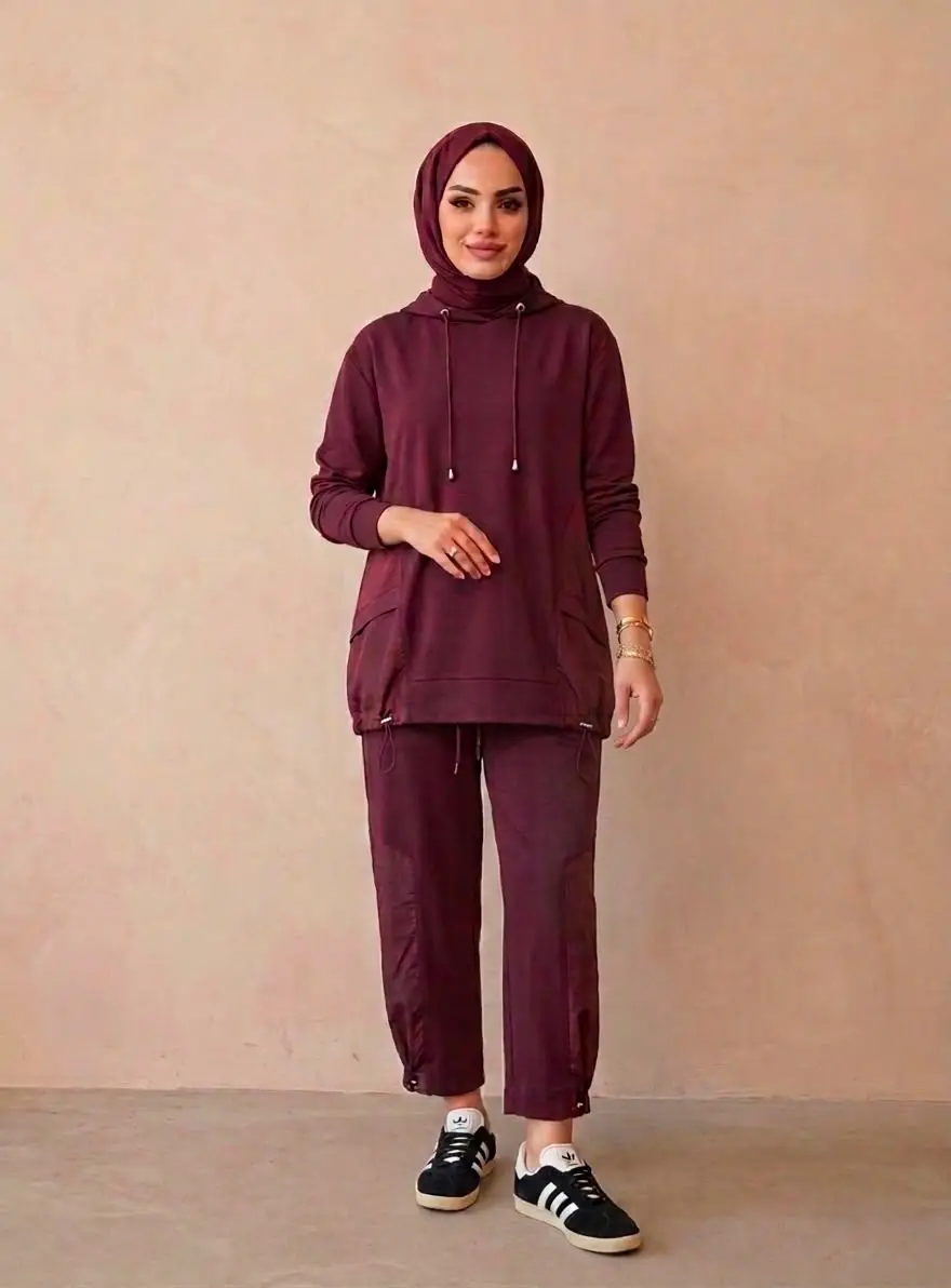 6008 YUSUF ÖZDEMİR TAKIM SWEAT-PANTOLON - BORDO