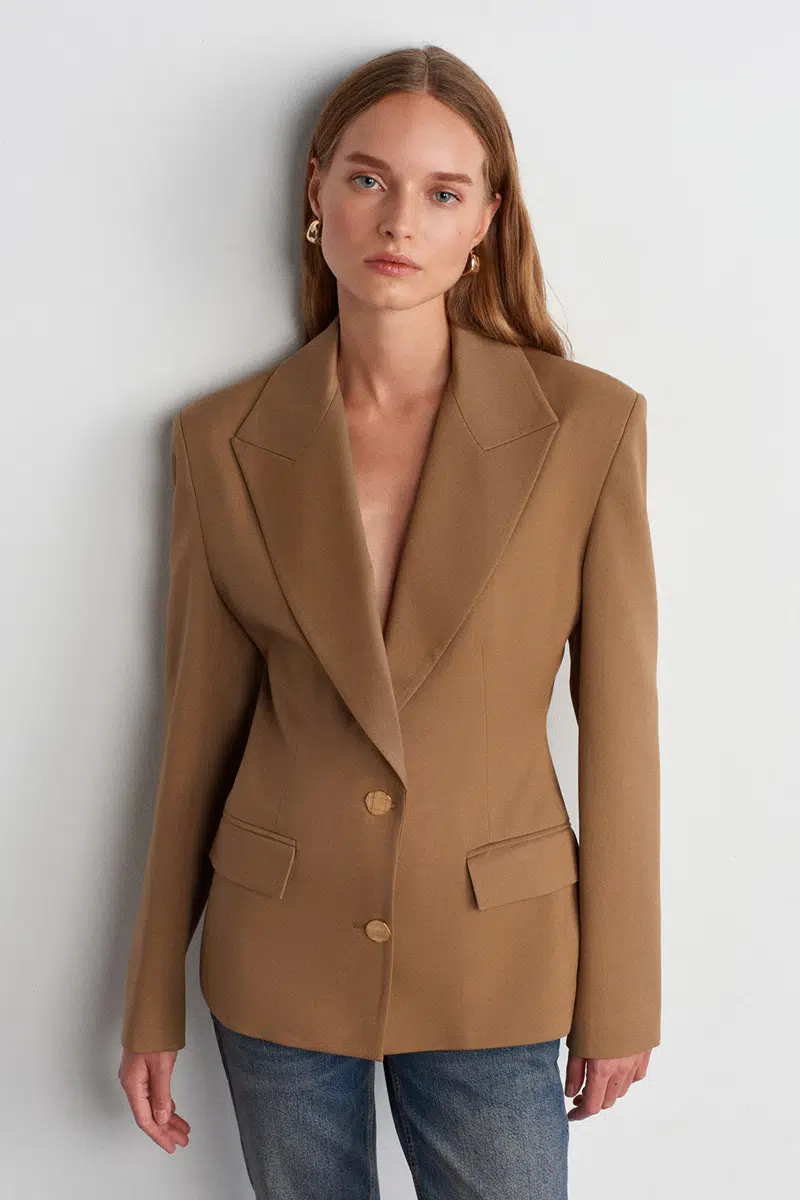 60774 DİLVİN ALTIN DÜĞMELİ BLAZER CEKET
