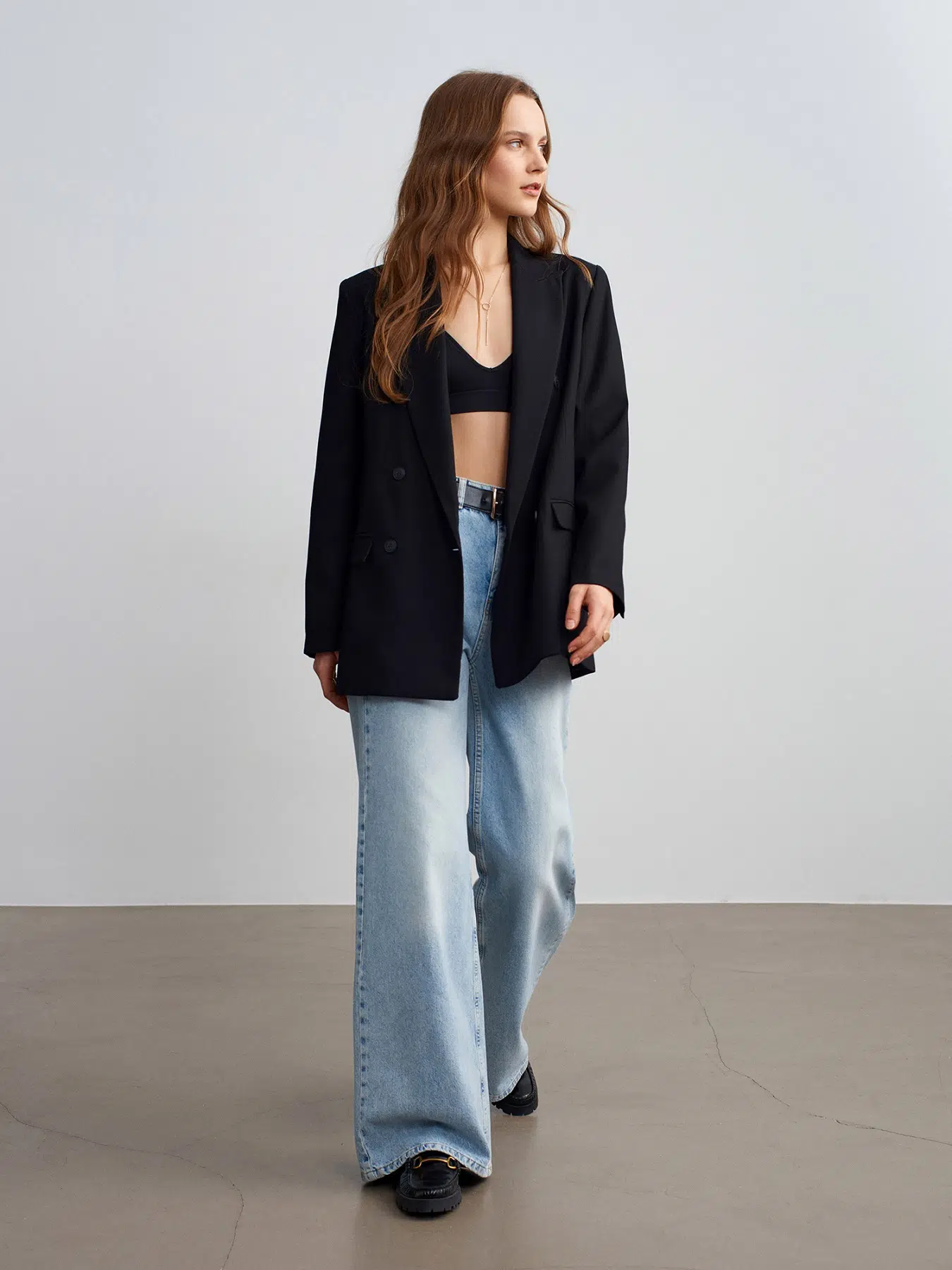 60789 DİLVİN KRUVAZE BLAZER CEKET - SİYAH