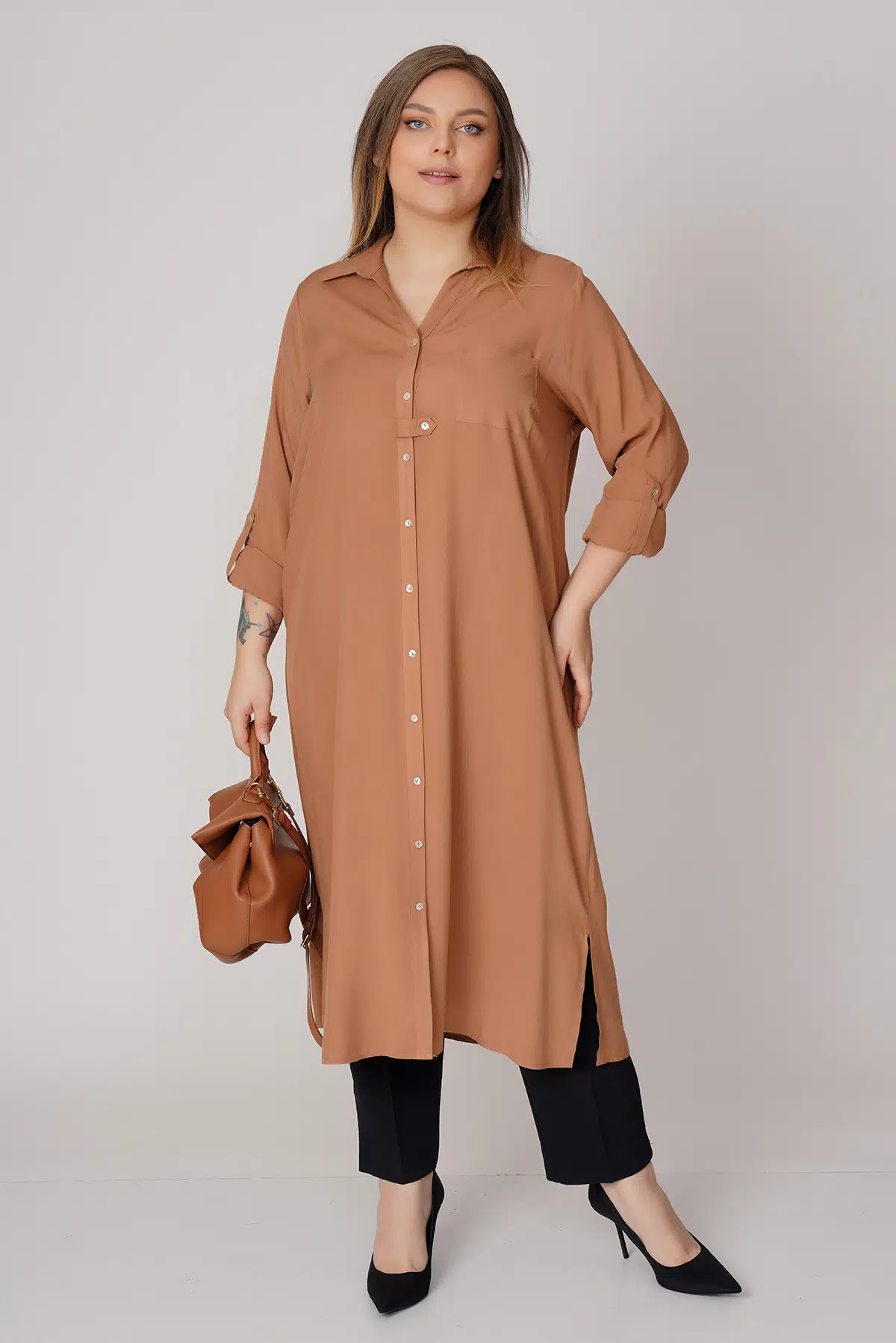 60910 FEMİNA BLUZ - CAMEL