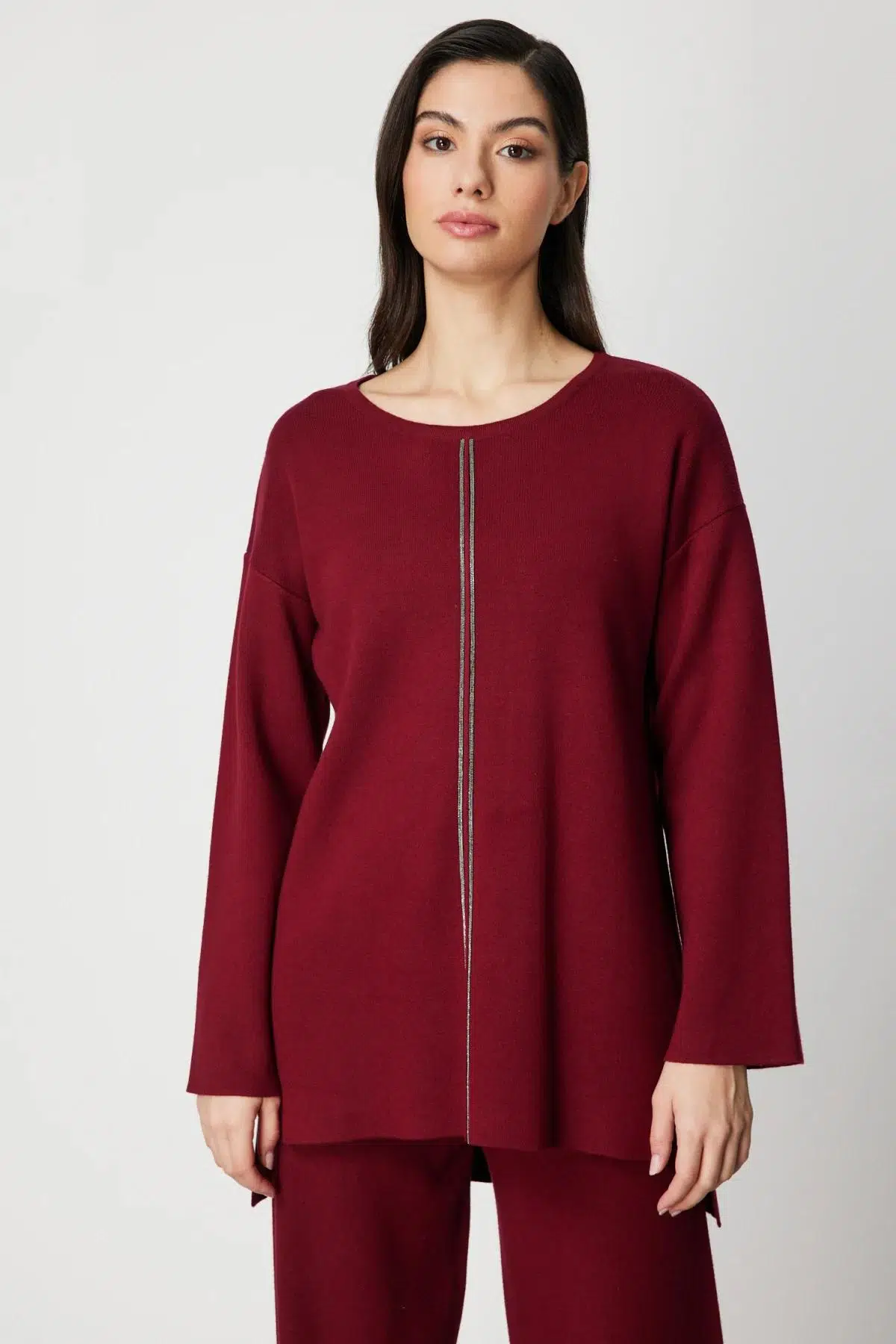 63320 ONTEKS ÖNÜ ÇİMALI SIFIR YAKA KAZAK