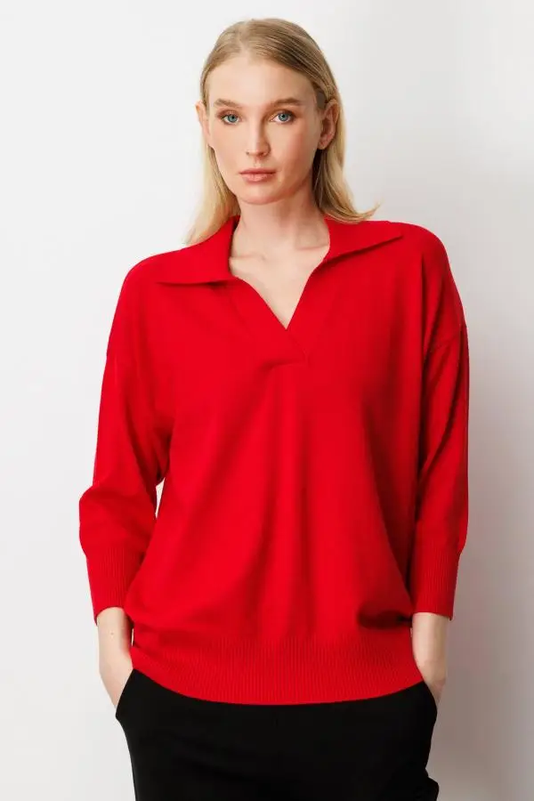 65301 ONTEKS TRUVAKAR KOL PATLI POLO YAKA BLUZ