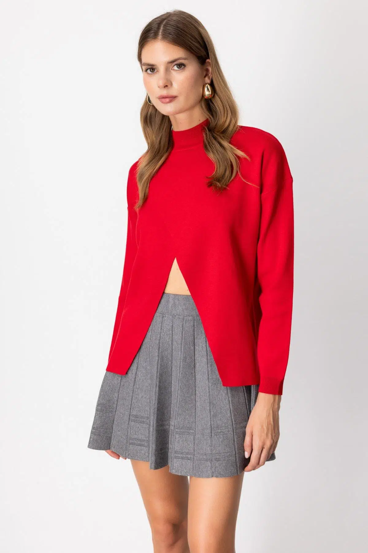 65343 ONTEKS KAZAK DİK YAKA ÇAPRAZ UZUN KOL