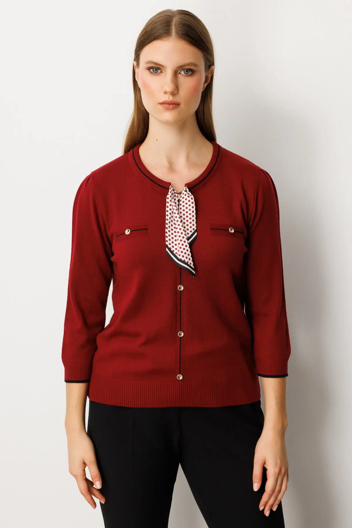 65352 ONTEKS KAZAK ÖNÜ CEPLERİ DÜĞMELİ YARIM KOL