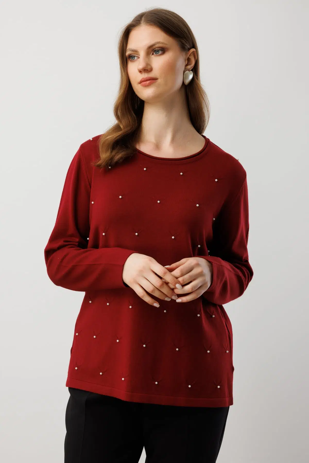 65371 ONTEKS KAZAK İNCİLİ SIFIR YAKA