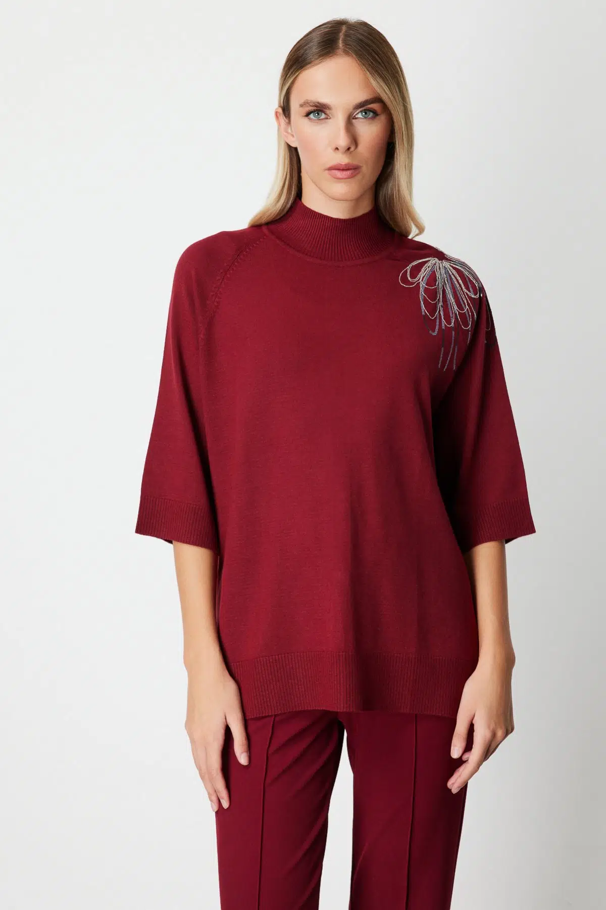 65381 ONTEKS KAZAK YARIM KOL TEK OMZU ZİNCİRLİ