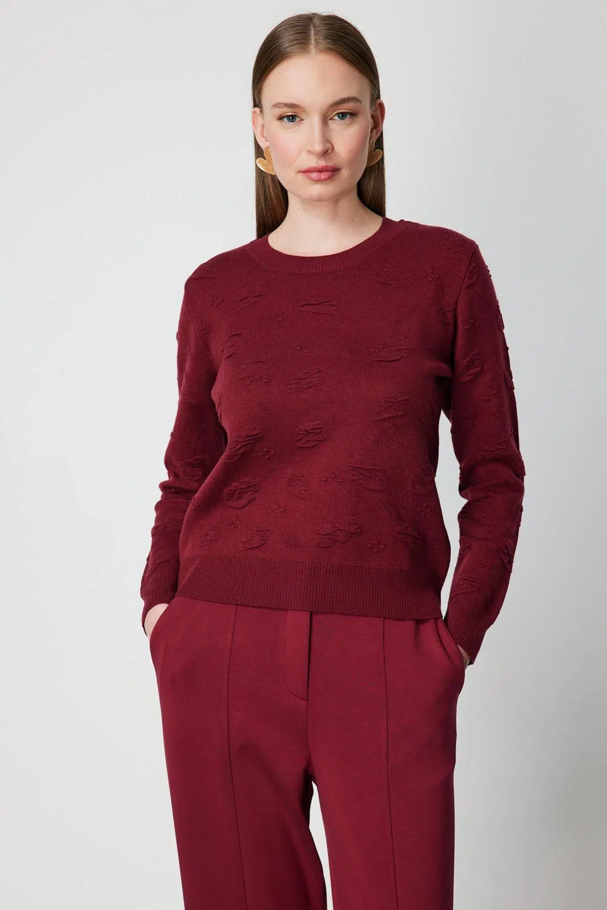 66363 ONTEKS KAZAK DESENLİ SIFIR YAKA