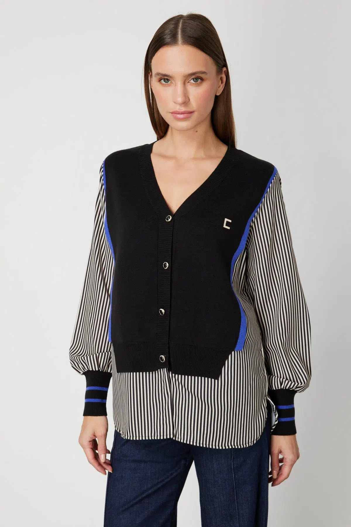 66374 ONTEKS BLUZ İÇİ GÖMLEK SÜVETERLİ