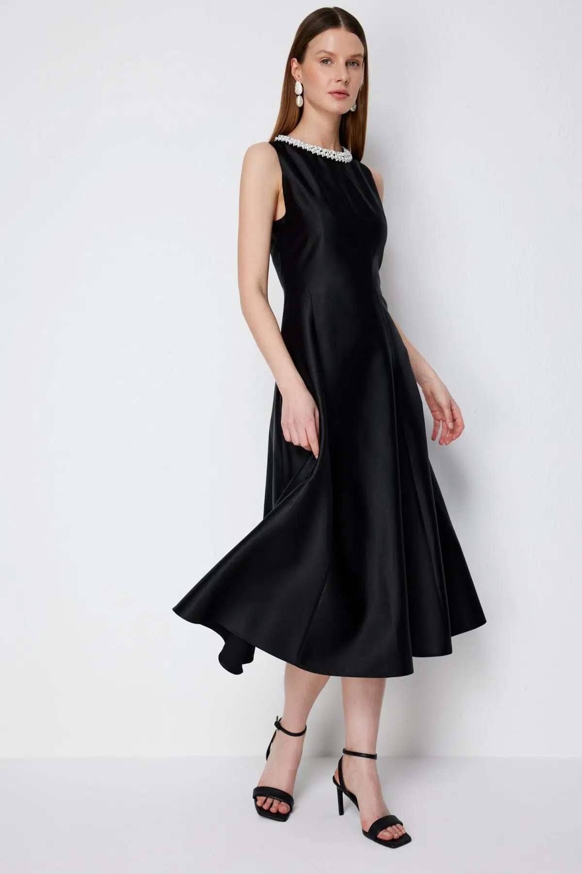 6928 EKOL ELBİSE - SİYAH