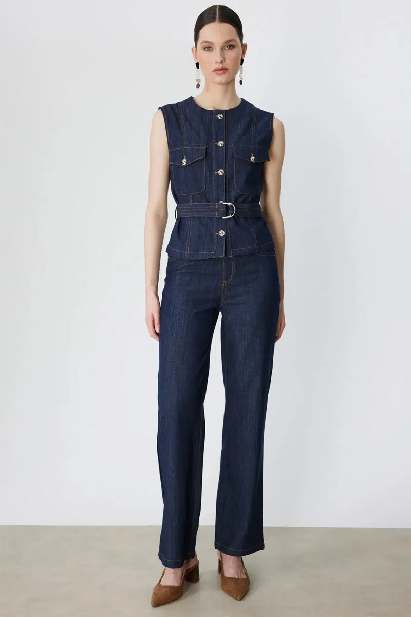 70903 ONTEKS YELEK - İNDİGO