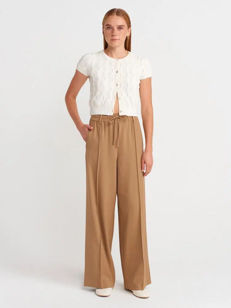 72170 DİLVİN GENİŞ PAÇA YUMUŞAK PANTOLON