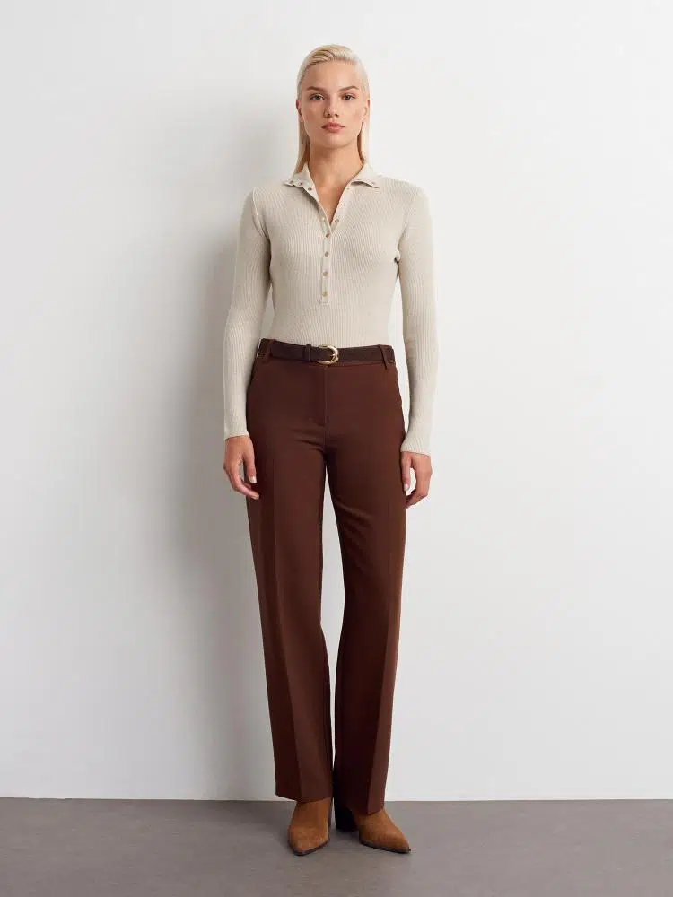 72172 DİLVİN ORTA BEL KUMAŞ PANTOLON