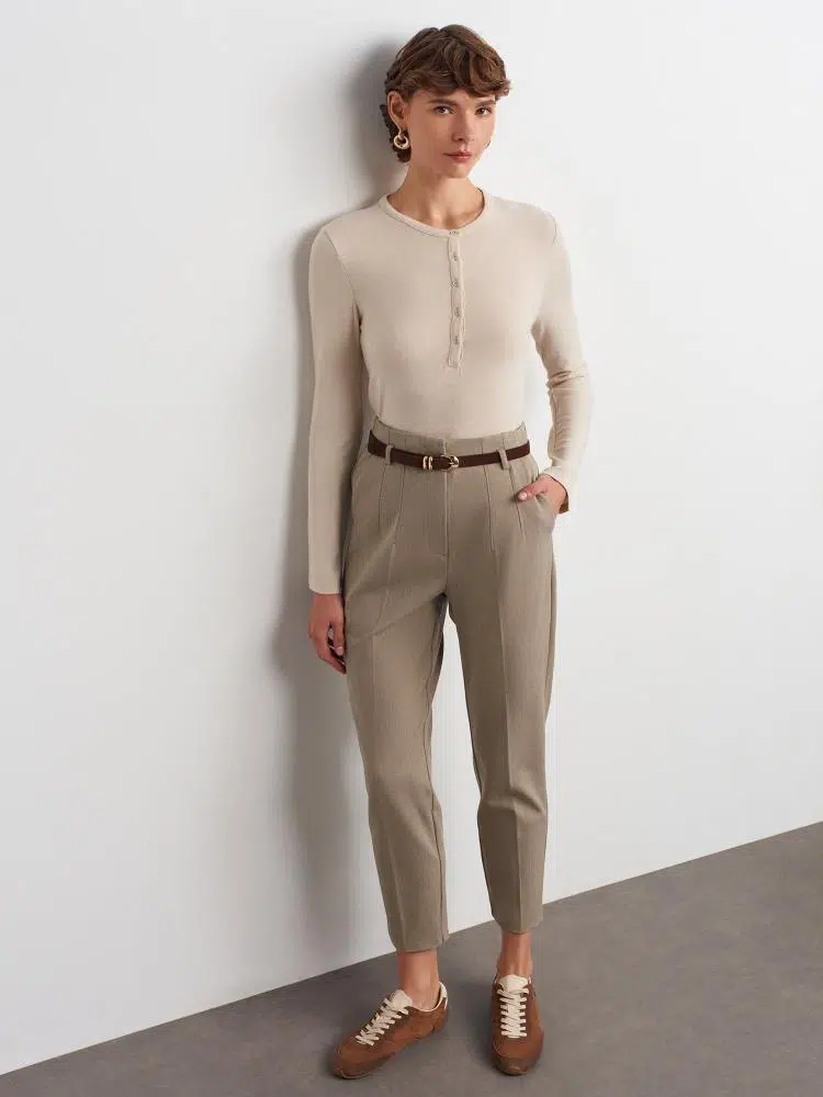 72181 DİLVİN KEMERLİ YÜKSEK BELPANTOLON