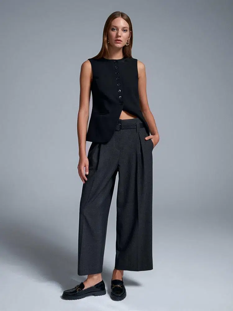 72199 DİLVİN KEMERLİ CULOTTE PANTOLON
