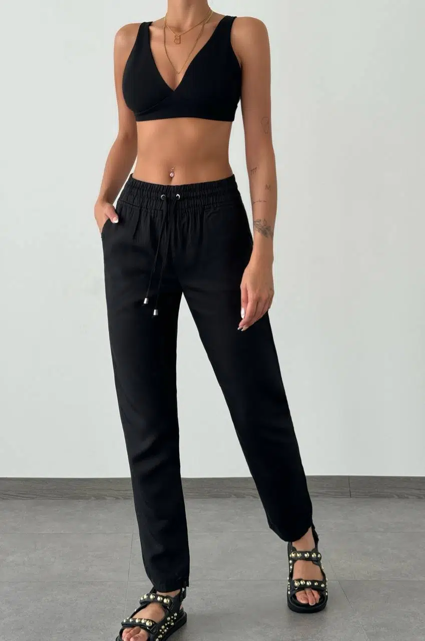 7589 LACARİNO PANTOLON JOGGER - SİYAH