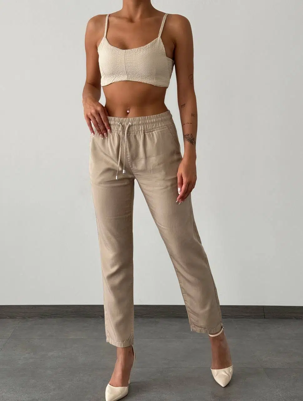 7589 LACARİNO PANTOLON JOGGER - BEJ