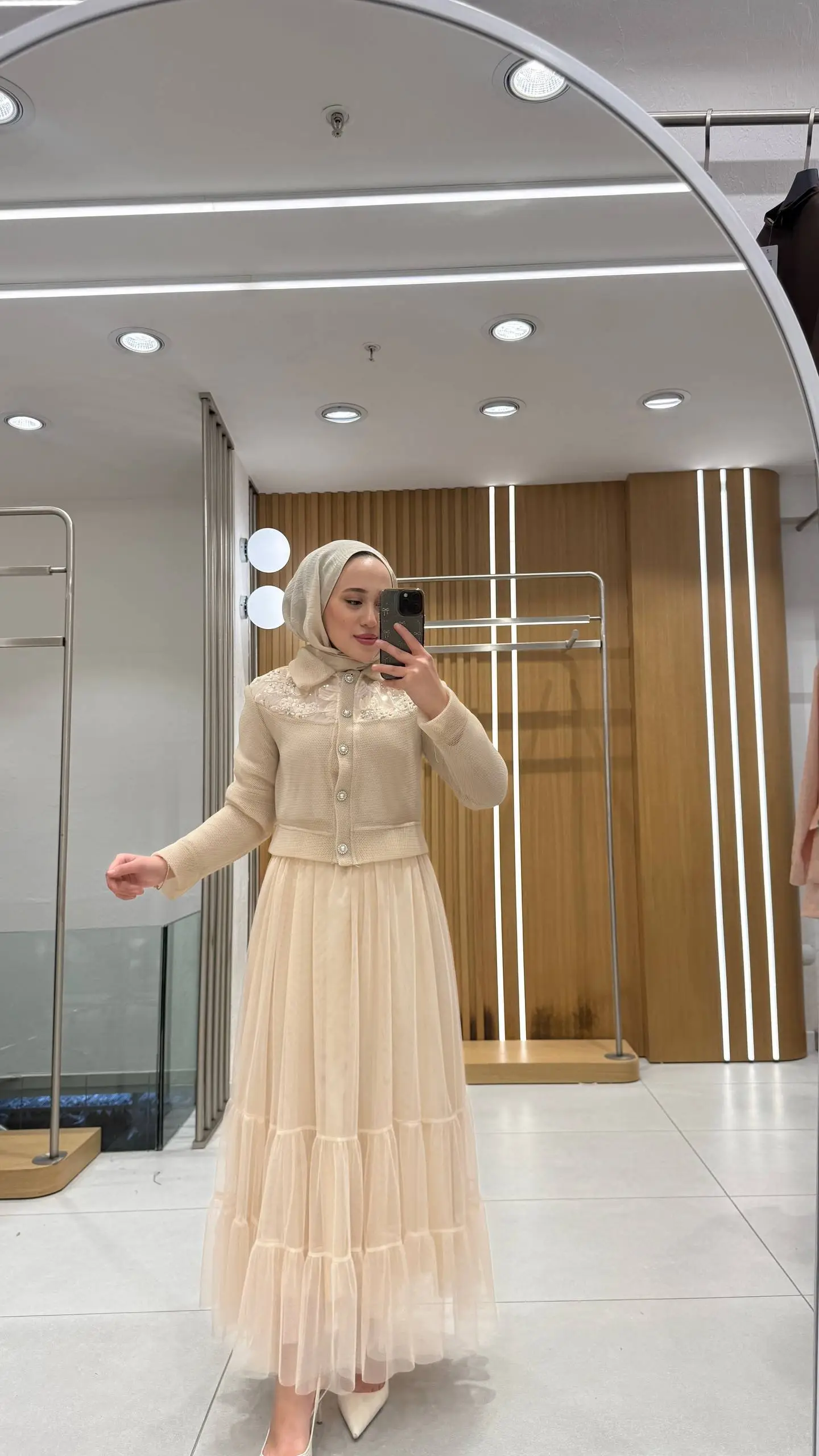 8643 JUPE TAKIM ETEKLİ - BEJ